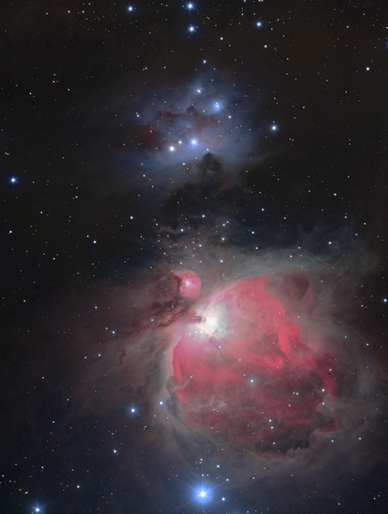 The Orion and Running Man Nebulae