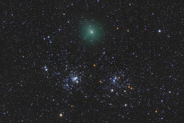 Comet Hartley 2 & The Double Cluster