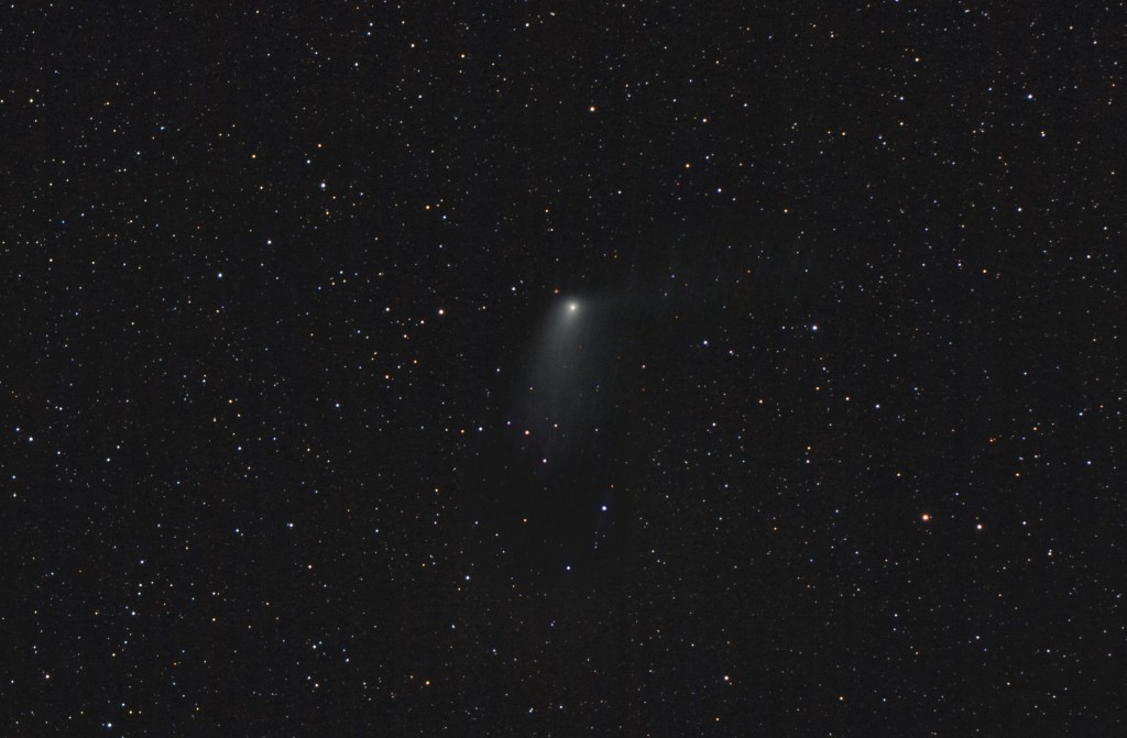 Comet Pan-STARRS on April 20, 2013.  StarFreeze - 70x60 sec @ ISO 1600, Televue TV-85 at F/5.6, IDAS-LPS, Modifed Canon T3.