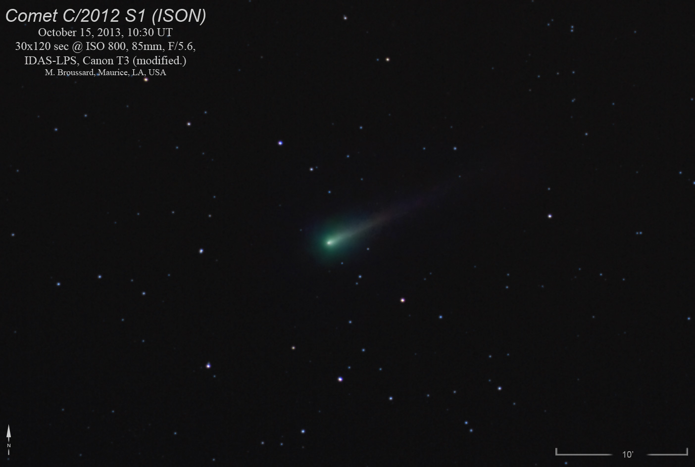 Comet ISON on October 15, 2013 | Mike's Astrophotography Gallery & Blog