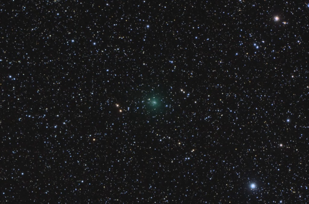 Comet Lovejoy on Oct 8, 2013.  10x120 sec @ ISO 3200, TV-85 at F/5.6, IDAS-LPS, modified Canon T3.