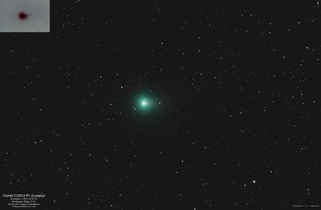 "Star-Freeze" Comet Lovejoy Image.  