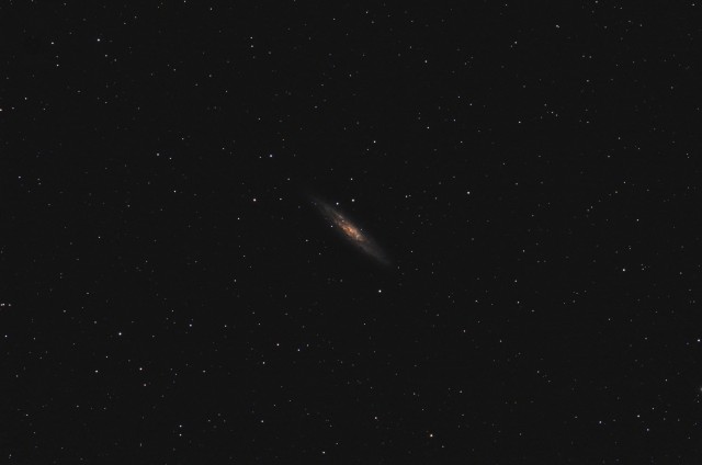 Galaxy NGC 253 on Nov 1, 2014.  17x120 sec @ ISO 800, TV-85 at F/5.6, IDAS-LPS, Modified Canon T3.