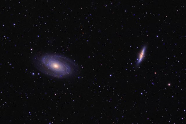 M81 & M82 Galaxies. Combined data from 3 imaging sessions.