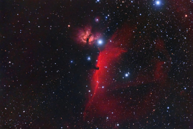Horse Head Nebula Region on Dec 30th, 2023. 44x180 sec, QHY294C at -10C, Gain 1600, Offset 50, Antlia Triband RGB Ultra filter, Astro-Tech AT60ED at F/4.8.