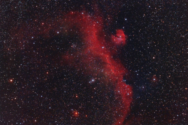 The Seagull Nebula. Combined data from Dec 14th and Dec 18th sessions totaling nearly 6 hours of exposure (118x180 sec.)