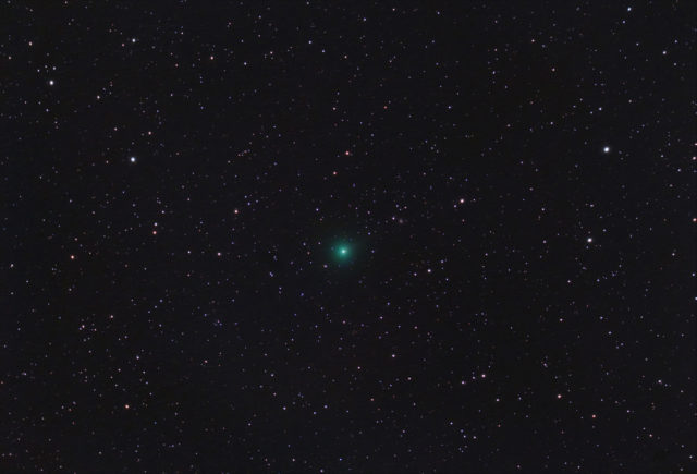 Comet 62P/Tsuchinshan, Jan 10th, 2024. 45x180 sec, QHY294C at -10C, Antlia Triband filter, Astro-Tech AT60ED at F/4.8. Full field version.